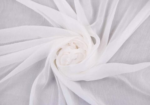 Close-up of Luxe Italian tulle used in handcrafted wedding veils.